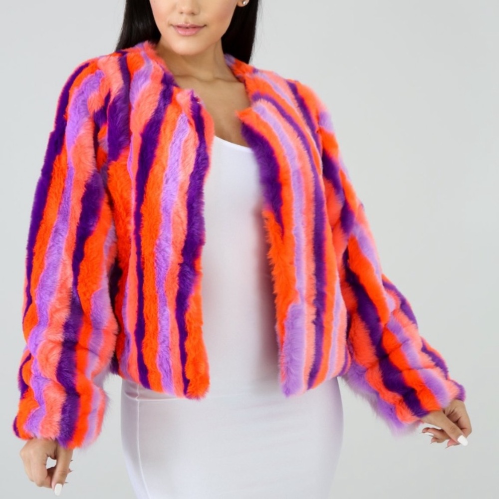 Faux fur jacket